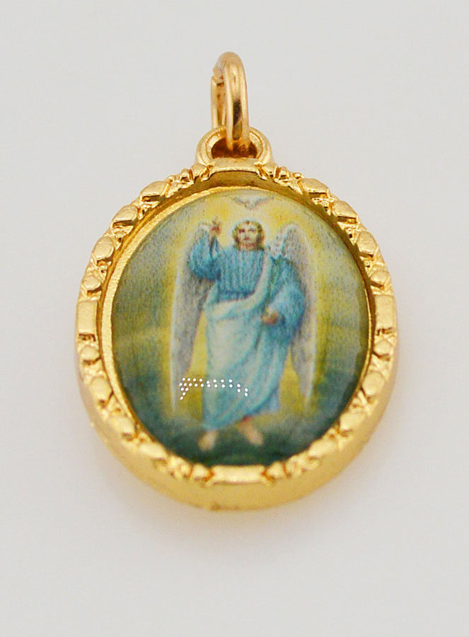 Médaille Bord Torsadé 25mm - Gabriel Archange (pic 2)