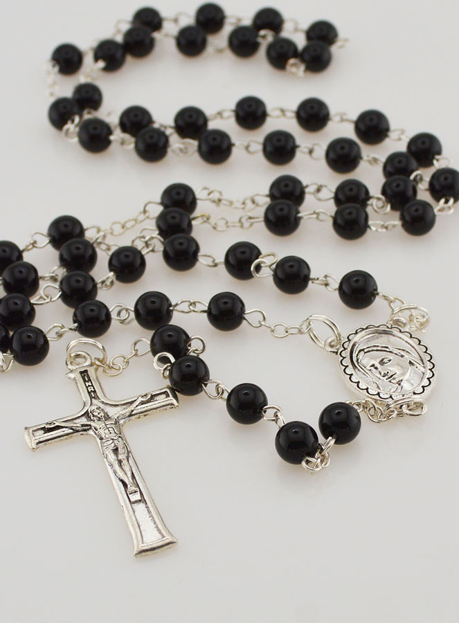 Chapelet Pierres Naturelles - Onyx Noir (pic 2)