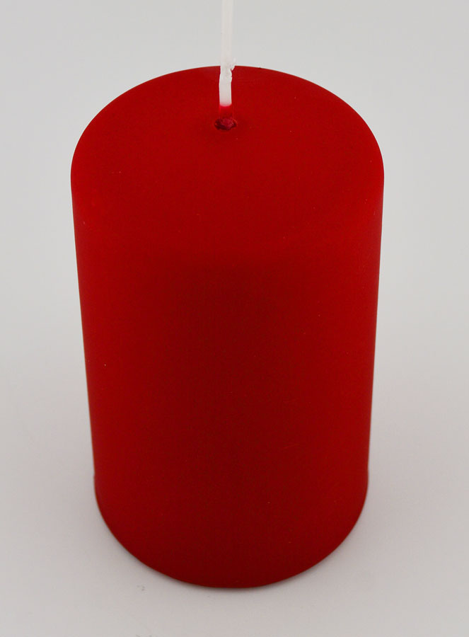 Bougie de Décoration Velours Mat - Rouge (pic 2)
