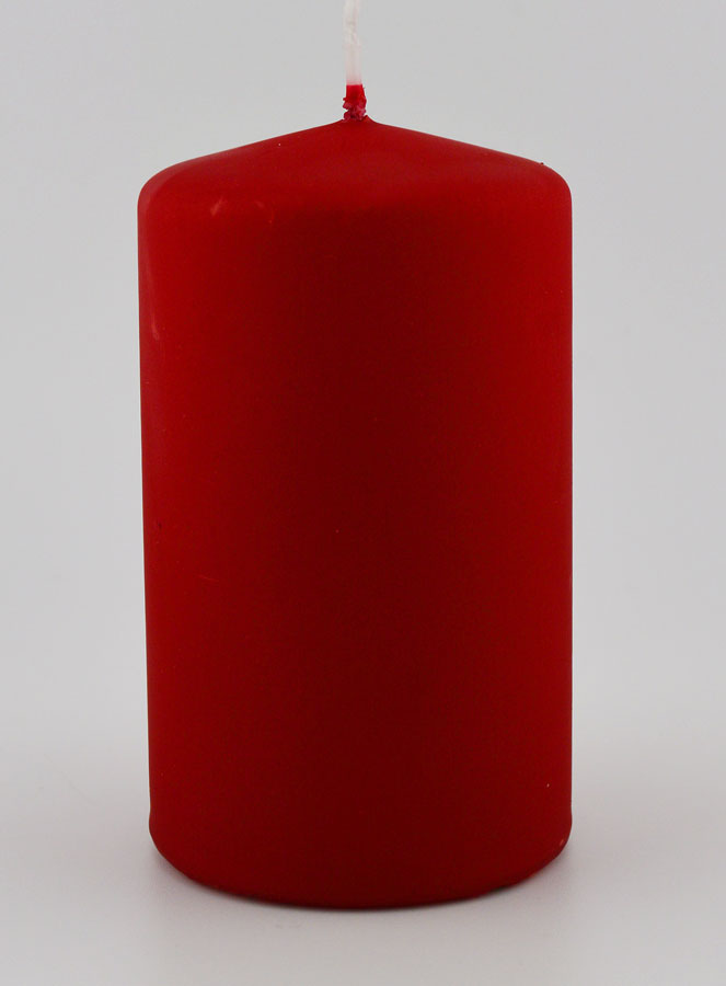 Bougie de Noël Effet Velours - Rouge (pic 1)