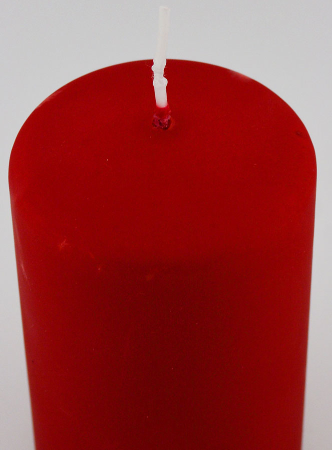 Bougie de Noël Effet Velours - Rouge (pic 4)