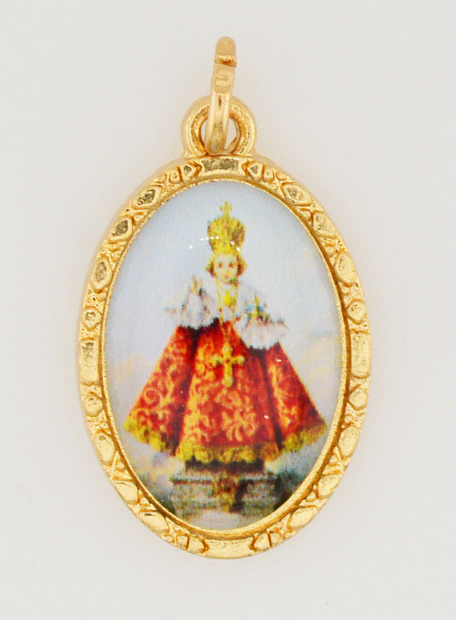 Médaille Bord Torsadé 25mm - Jésus de Prague (pic 1)