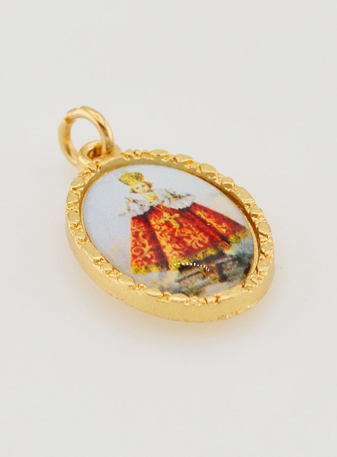 Médaille Bord Torsadé 25mm - Jésus de Prague (pic 3)