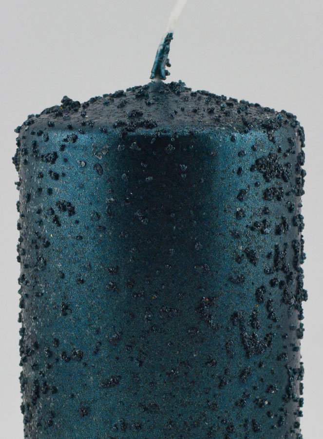 Bougie de Décoration Pailletée - Bleu Vert (pic 3)