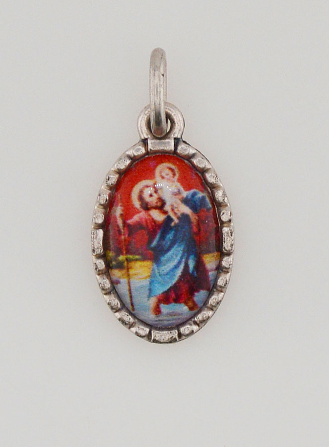 Médaille Bord Torsadé 15mm - Saint Christophe (pic 1)