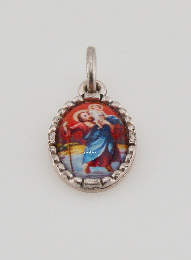 Médaille Bord Torsadé 15mm - Saint Christophe (pic 2)