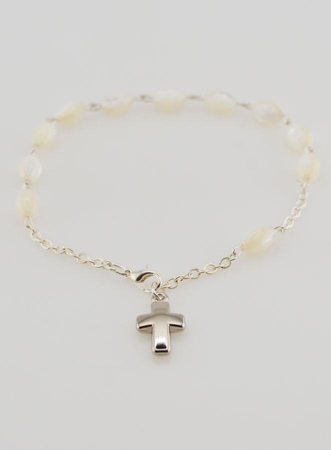 Bracelet Dizainier en Nacre - Grains Ovales (pic 2)