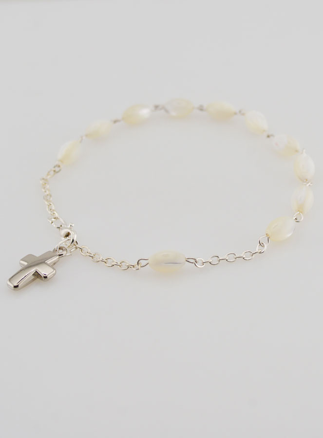 Bracelet Dizainier en Nacre - Grains Ovales (pic 4)