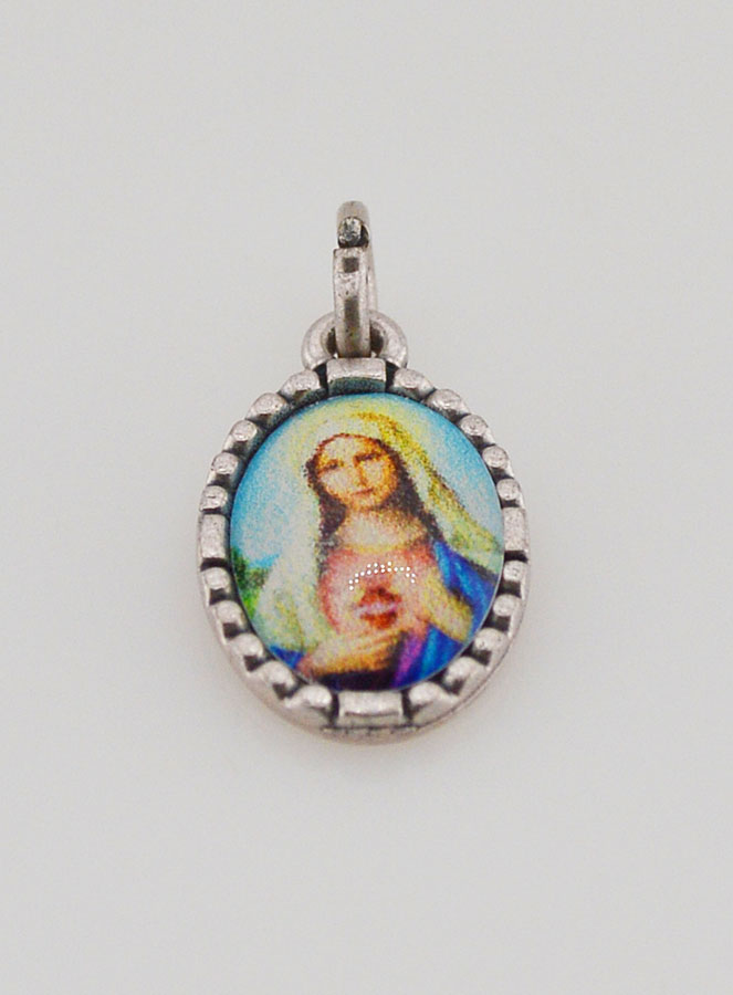 Médaille Bord Torsadé 15mm - Sacré Coeur de Marie (pic 2)