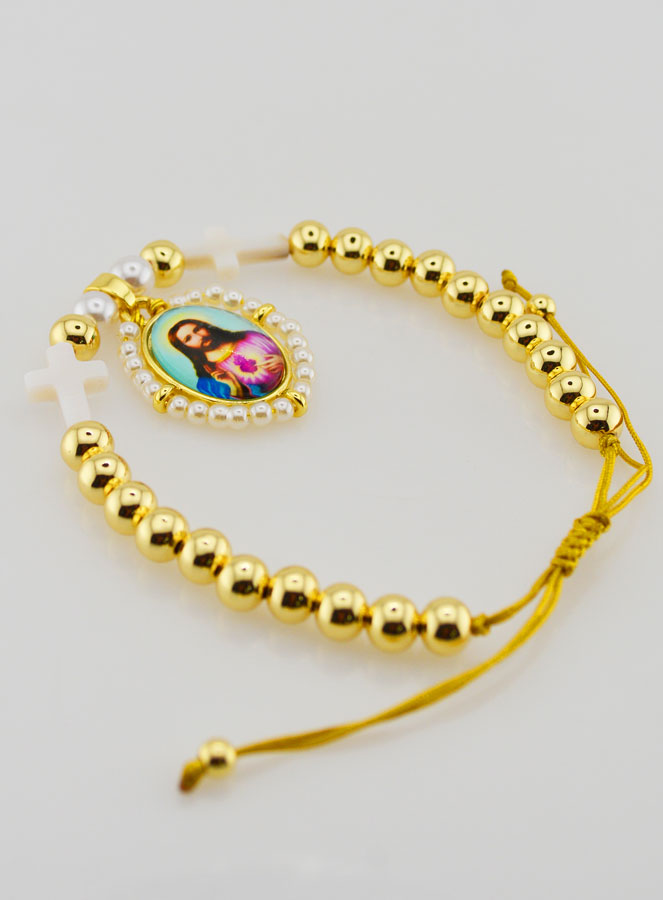 Bracelet Réglable - Sacré Coeur de Jésus (pic 3)