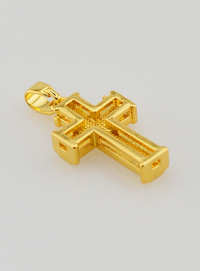 Pendentif Croix Blanc - 17mm (pic 4)