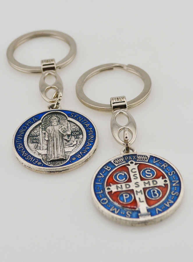 Porte-Clés Médaille de Saint Benoît Colorée (pic 4)