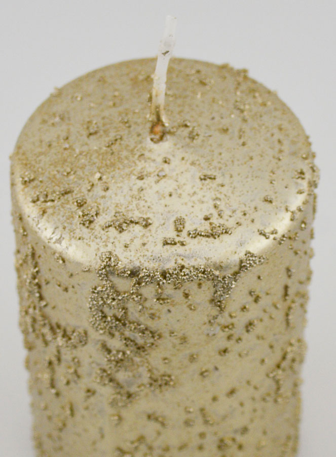 Bougie de Décoration Pailletée - Champagne (pic 4)