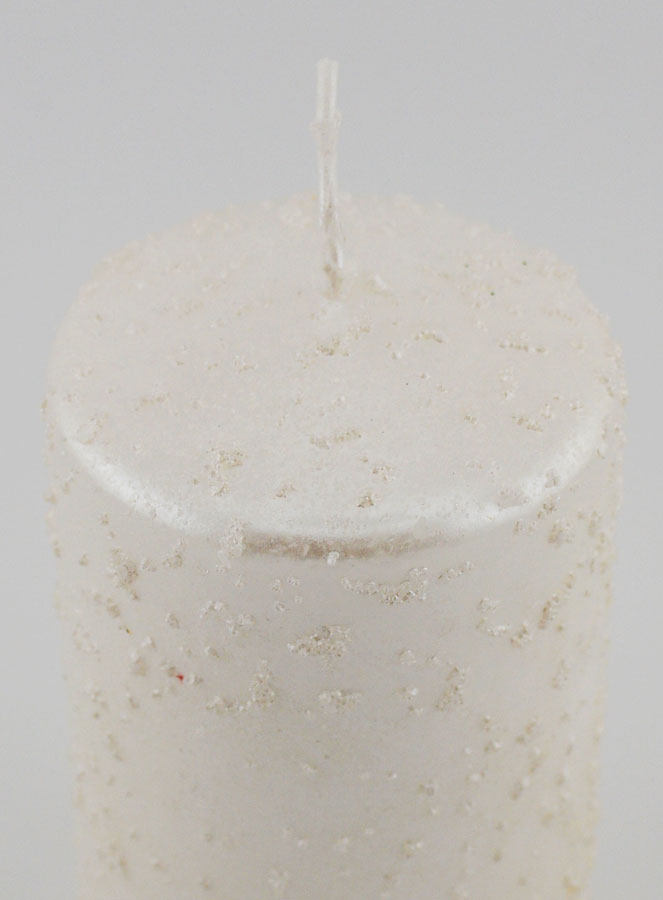 Bougie de Noël à Paillettes - Blanc Perlé (pic 4)