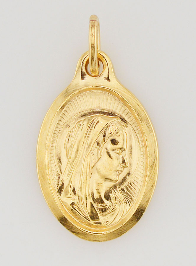 Médaille Vierge Marie de Profil - 25mm (pic 1)