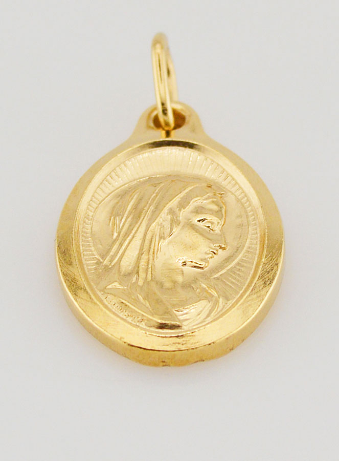 Médaille Vierge Marie de Profil - 25mm (pic 2)