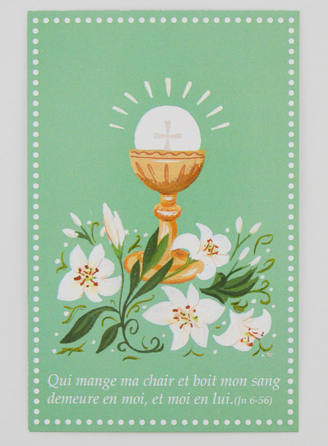 Carte de Communion - Calice au Lys (pic 1)