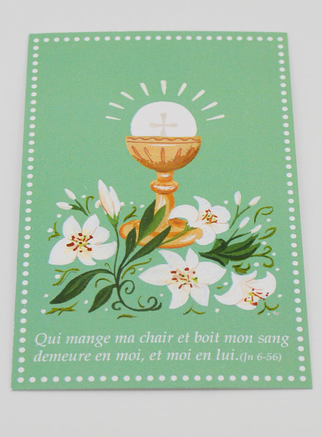 Carte de Communion - Calice au Lys (pic 2)