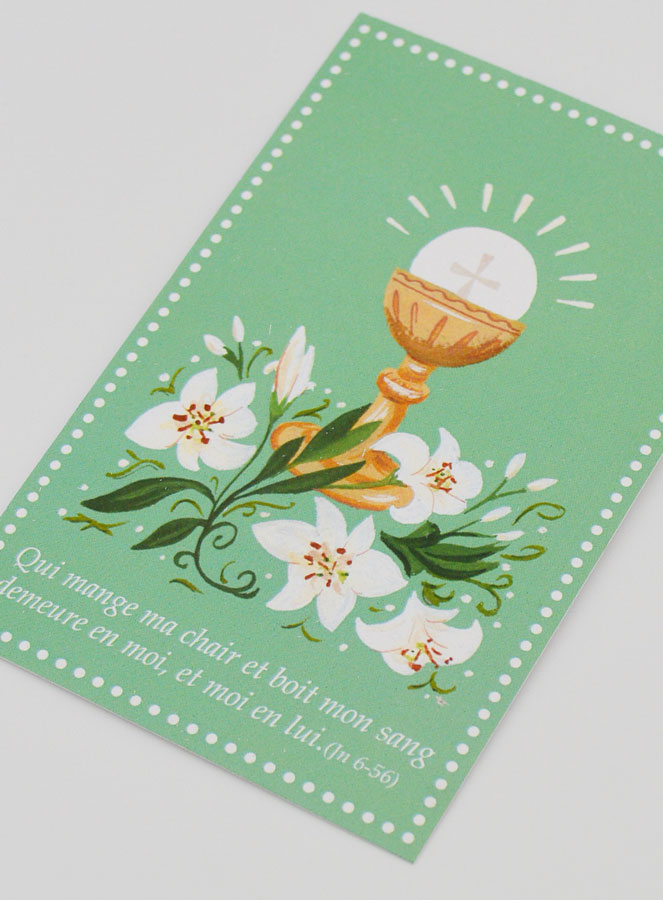 Carte de Communion - Calice au Lys (pic 4)