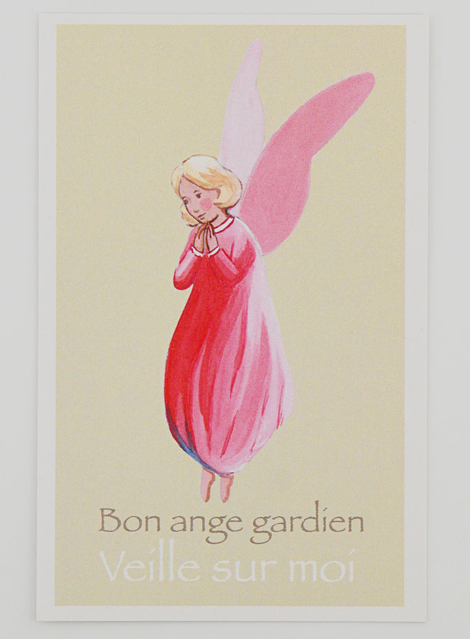 Carte de Baptême - Ange Rose (pic 1)
