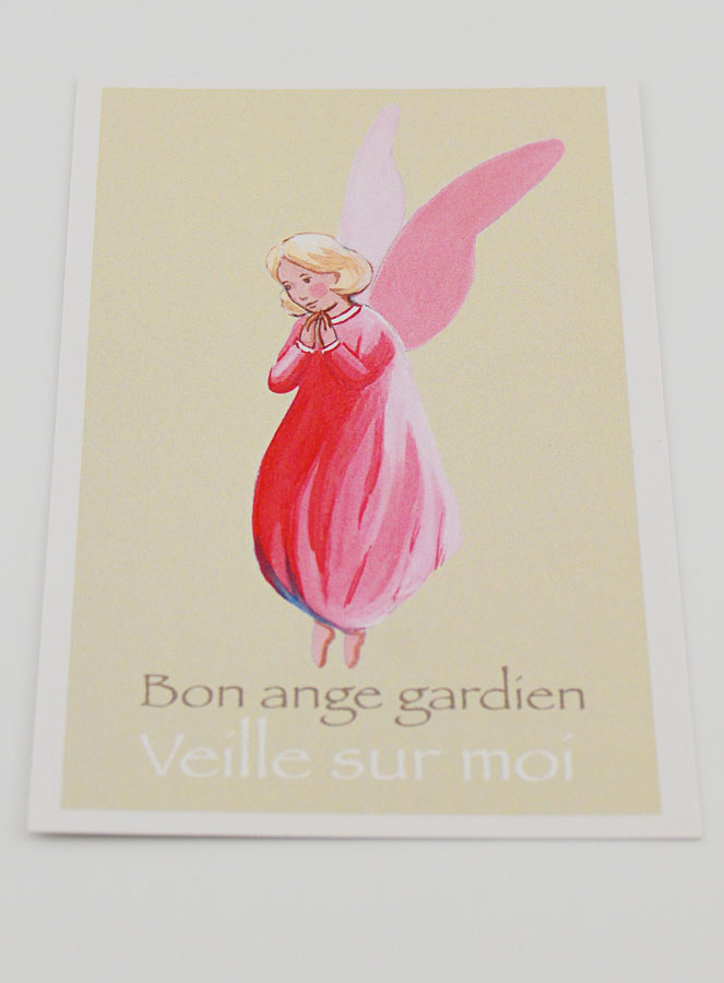 Carte de Baptême - Ange Rose (pic 2)