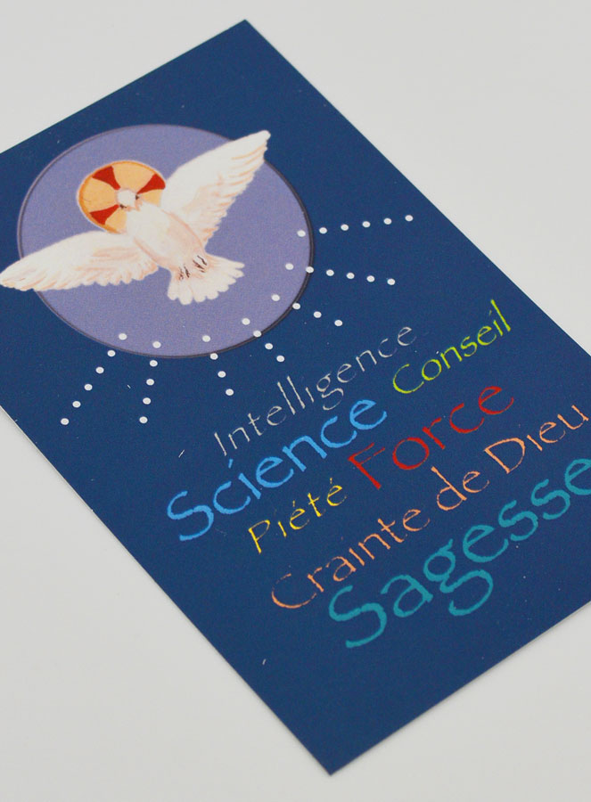 Carte Religieuse de Confirmation - Bleu (pic 3)