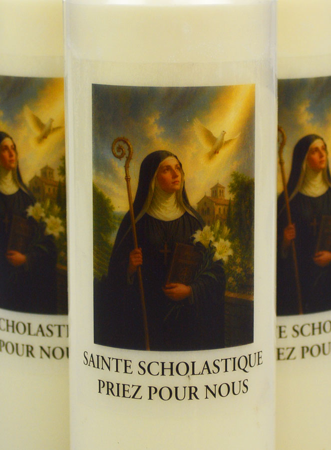 Lot de 3 Bougies de Neuvaine à Sainte Scholastique (pic 3)