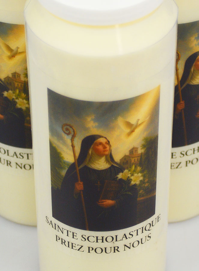 Lot de 3 Bougies de Neuvaine à Sainte Scholastique (pic 4)