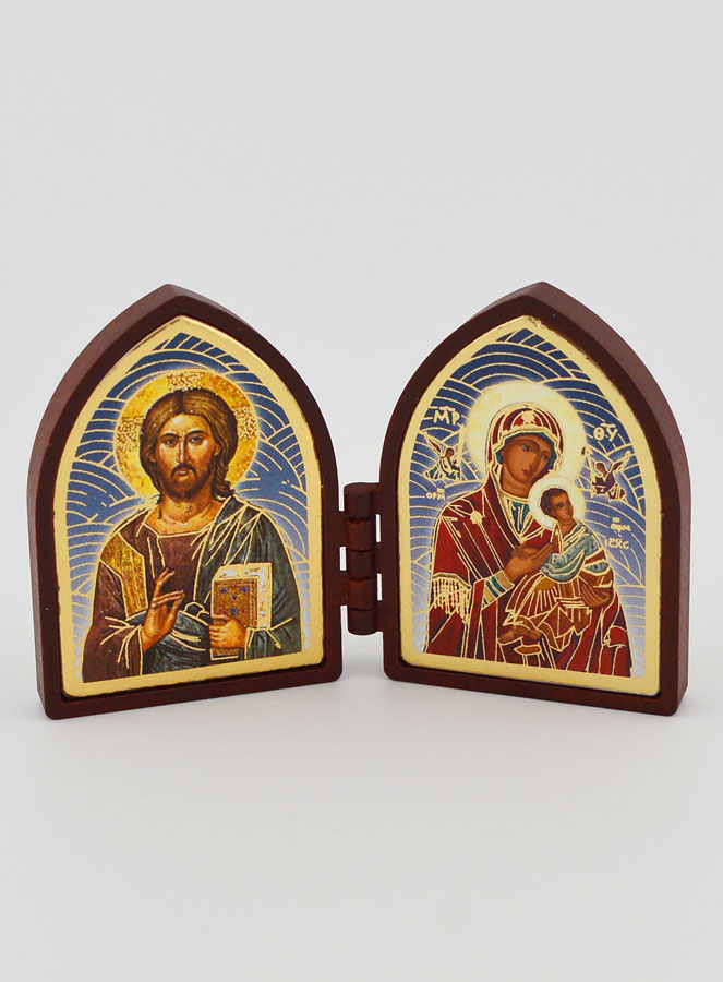 Icône Diptyque Mini - Jésus Christ & Marie (pic 1)