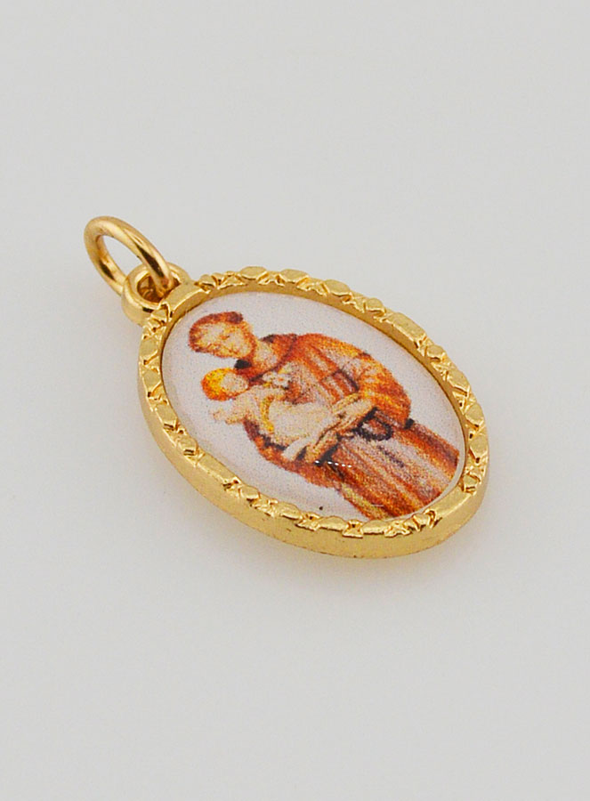Médaille Bord Torsadé 25mm - Saint Antoine (pic 3)
