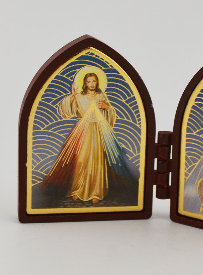 Icône Diptyque Mini - Christ & Miraculeuse (pic 2)