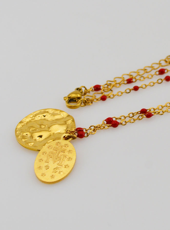 Collier Religieux Perlé & Médaille Miraculeuse (pic 4)