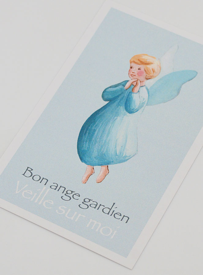 Carte de Baptême - Ange Bleu (pic 4)