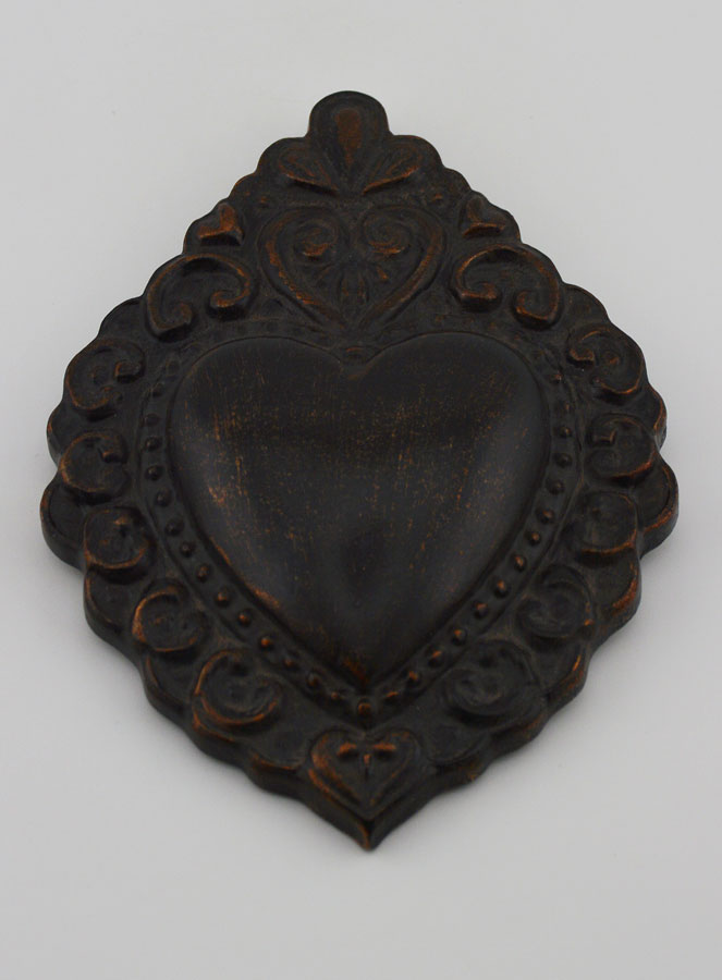 Ex Voto Mural Noir & Bronze - 15cm (pic 2)