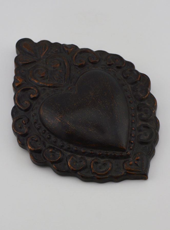 Ex Voto Mural Noir & Bronze - 15cm (pic 3)