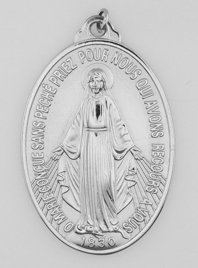 Médaille Miraculeuse en Inox - 28mm (pic 2)