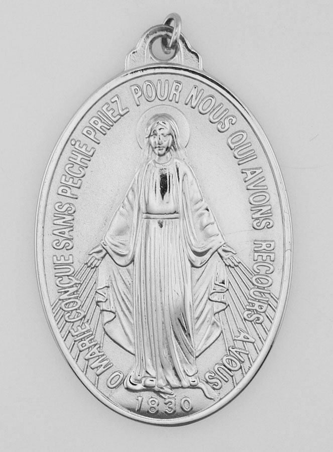 Médaille Miraculeuse en Inox - 33mm (pic 2)