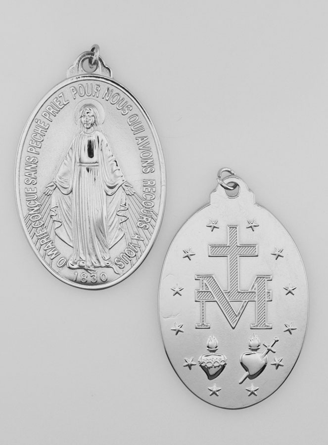 Médaille Miraculeuse en Inox - 40mm (pic 1)
