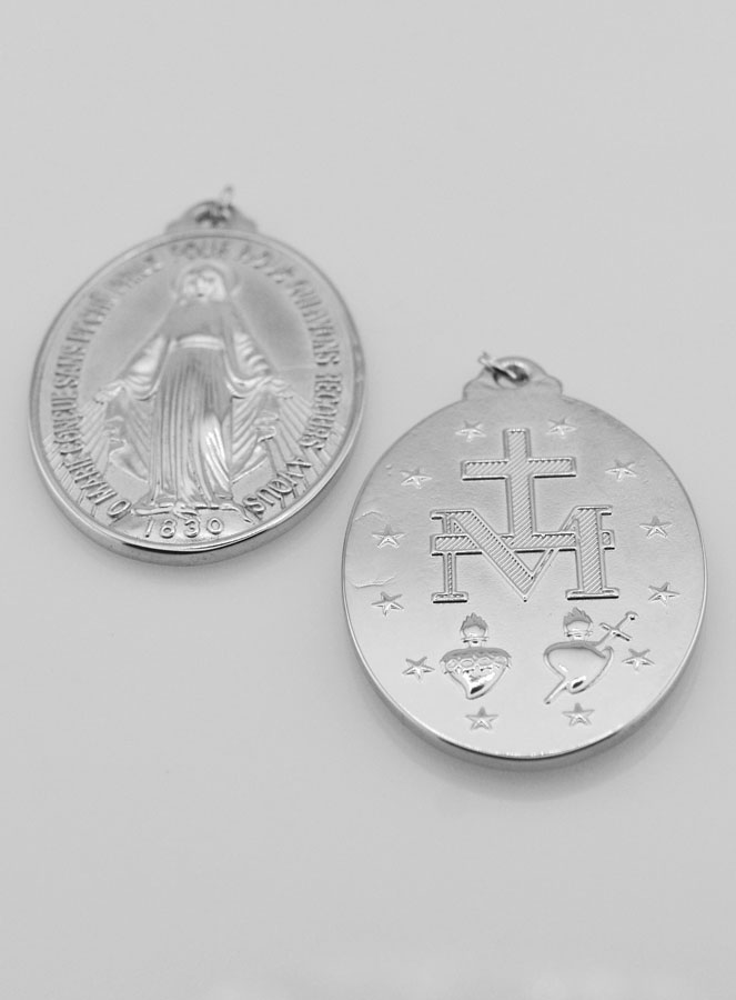 Médaille Miraculeuse en Inox - 40mm (pic 4)