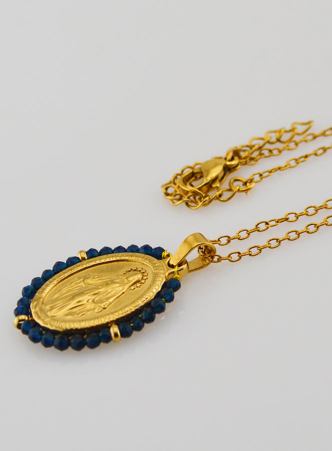 Collier Miraculeuse - Perles Marine (pic 1)