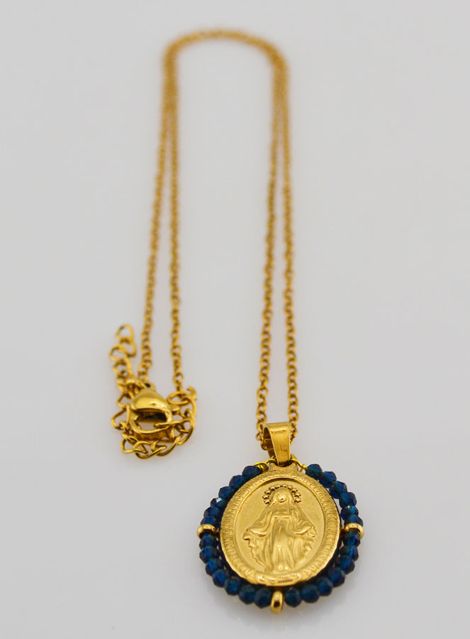 Collier Miraculeuse - Perles Marine (pic 3)