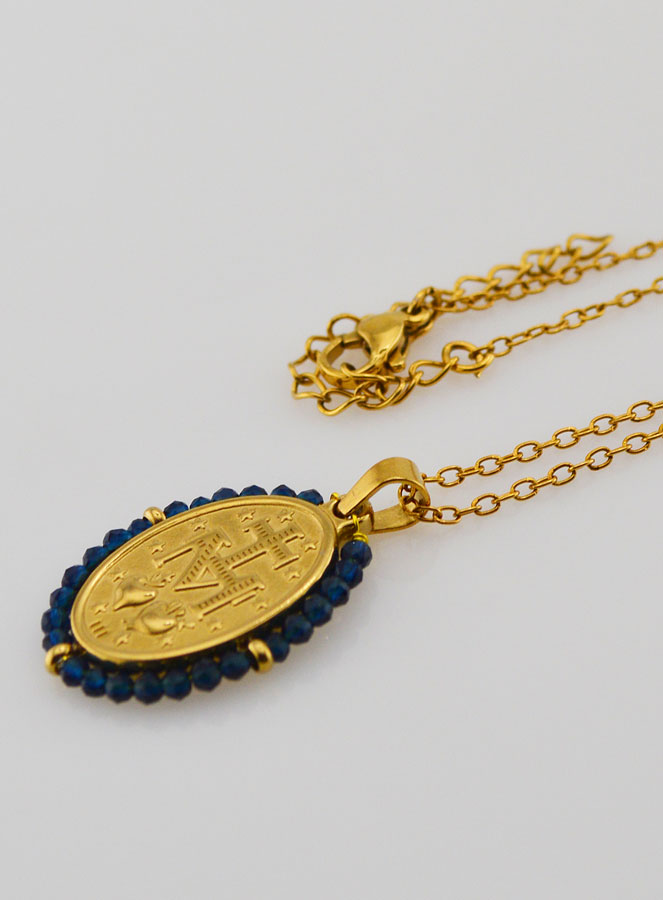 Collier Miraculeuse - Perles Marine (pic 4)