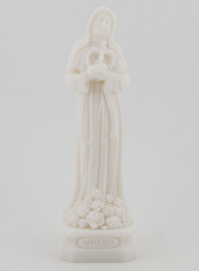 Statue de Sainte Rita en Albâtre - 12cm (pic 1)