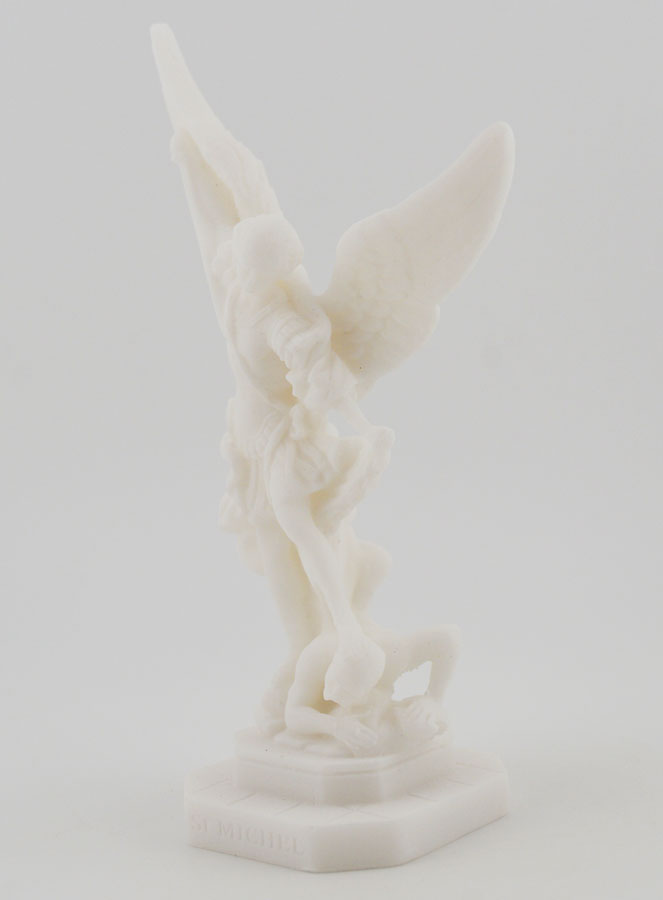 Statue de Saint Michel en Albâtre - 12cm (pic 2)