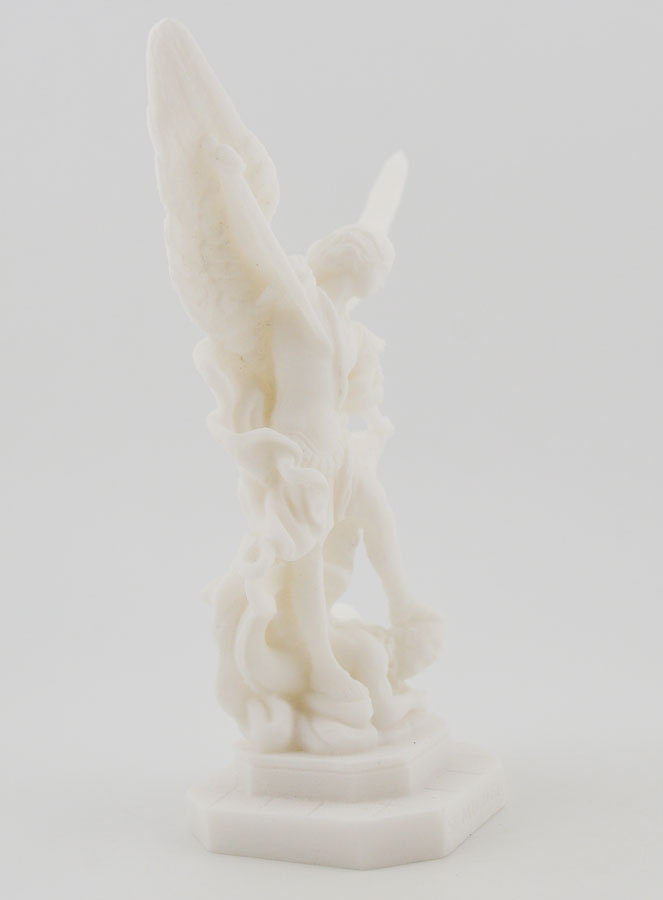Statue de Saint Michel en Albâtre - 12cm (pic 3)