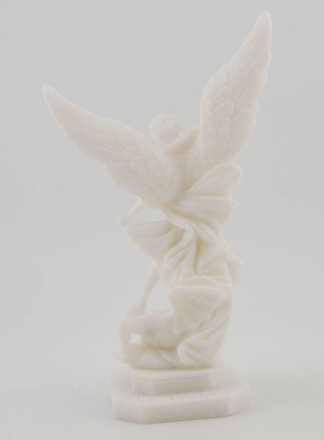 Statue de Saint Michel en Albâtre - 12cm (pic 4)