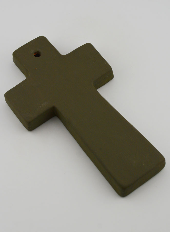 Croix en Céramique Ange Médecin - 15cm (pic 4)