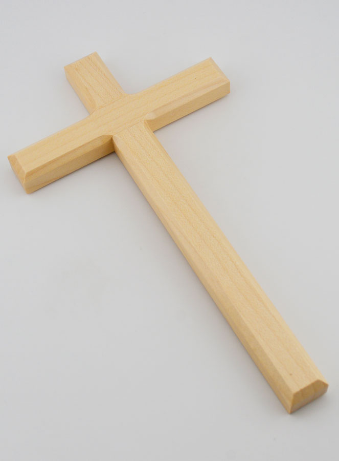 Crucifix en Tilleul Naturel - 22cm (pic 3)