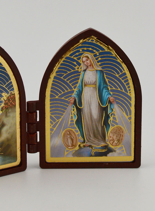 Icône Diptyque Mini - N-D de Lourdes & Miraculeuse (pic 3)