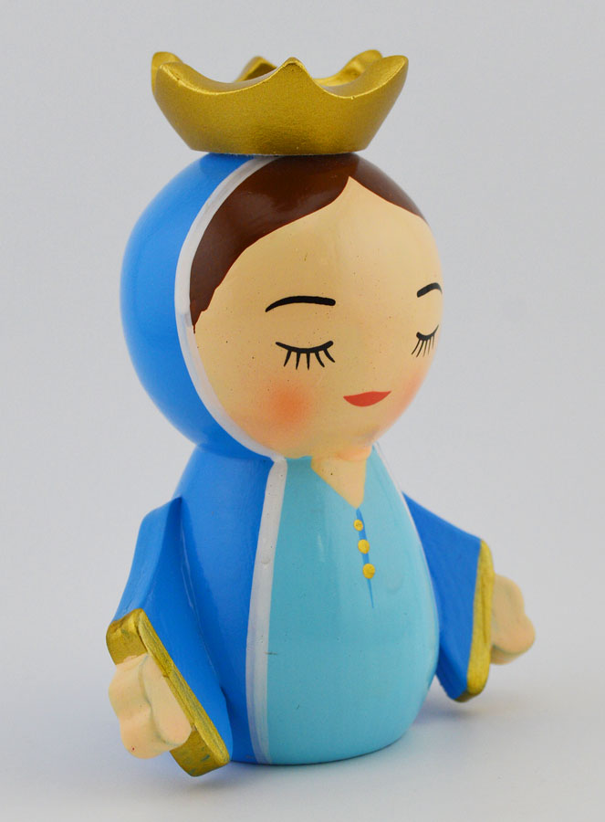 Statue Marie Reine  - 10cm (pic 3)